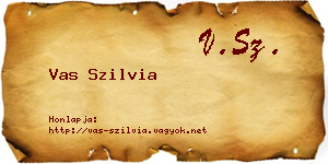 Vas Szilvia névjegykártya